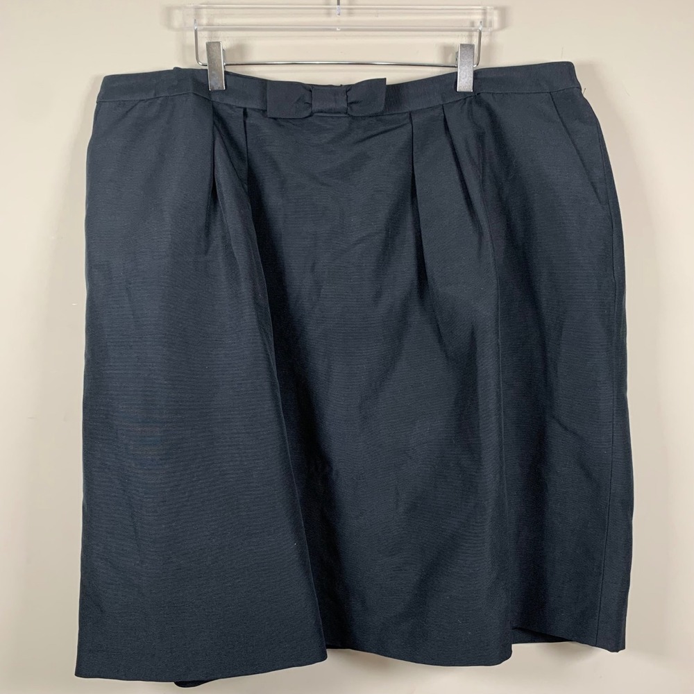 Talbots Woman NWT Black Cotton/Silk Blend Mini Skirt Size 22W